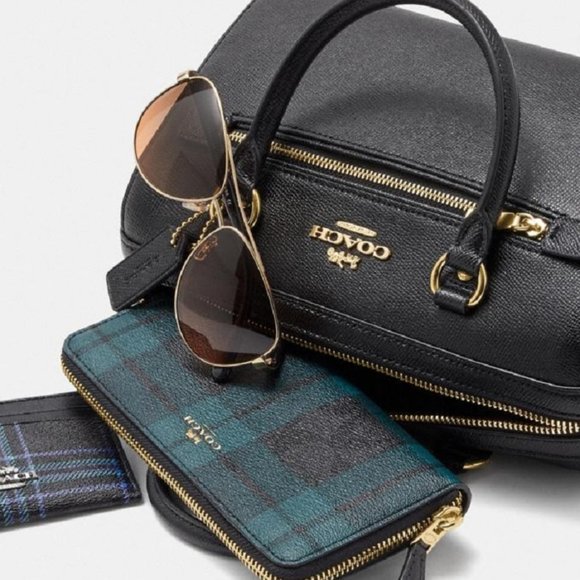 *$198 *NEW* COACH Black/Silver SATCHEL - Picture 4 of 6